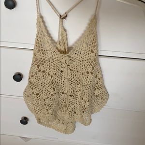 Mesh off white/beige top